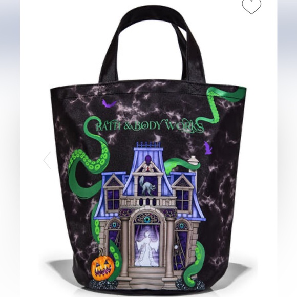 🎃 BBW Haunted House Canvas Bag NEW - Picture 2 of 2
